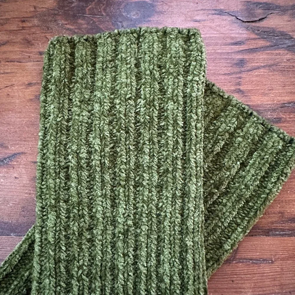 Chenille Chunky Sleep Socks Green